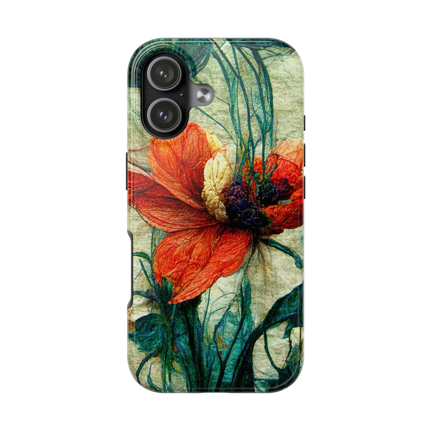 Red Flower Tough Phone Cases