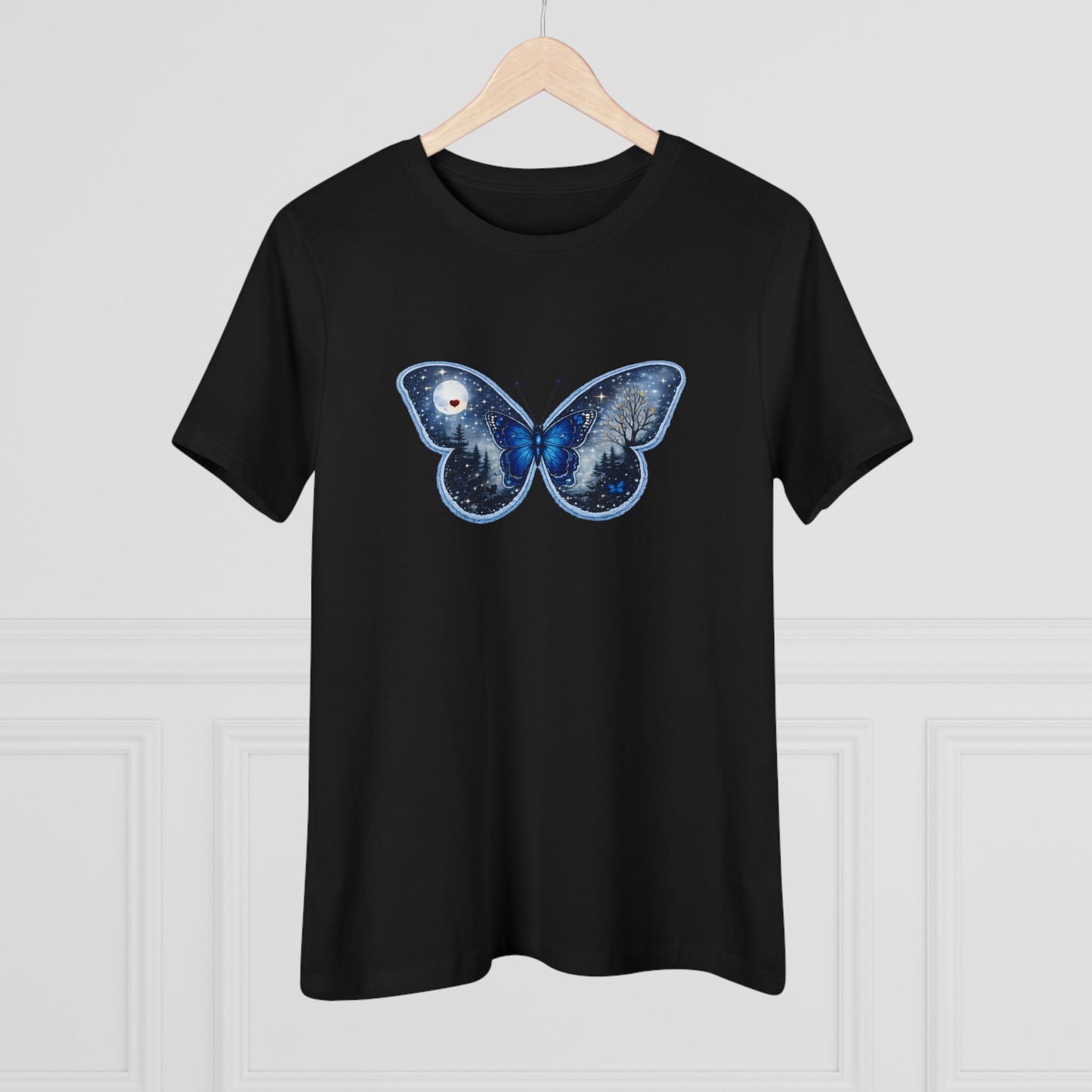 Blue Butterfly Artful Tee - Butterfly Dreamscape