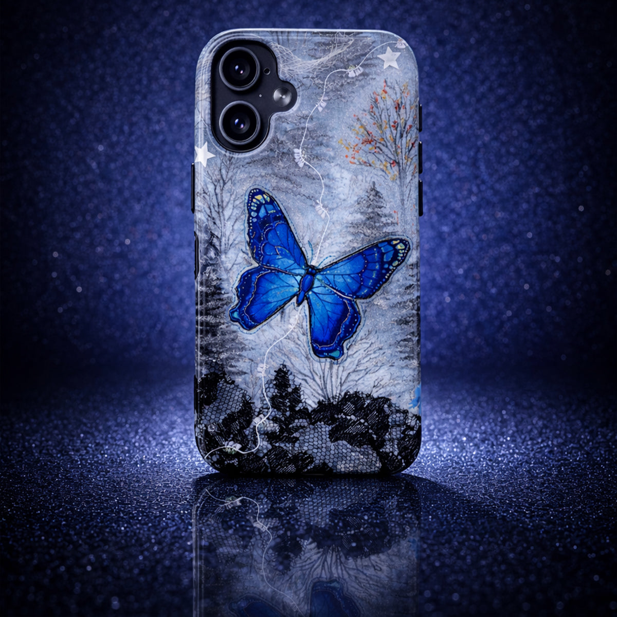 Blue Butterfly Tough Phone Cases