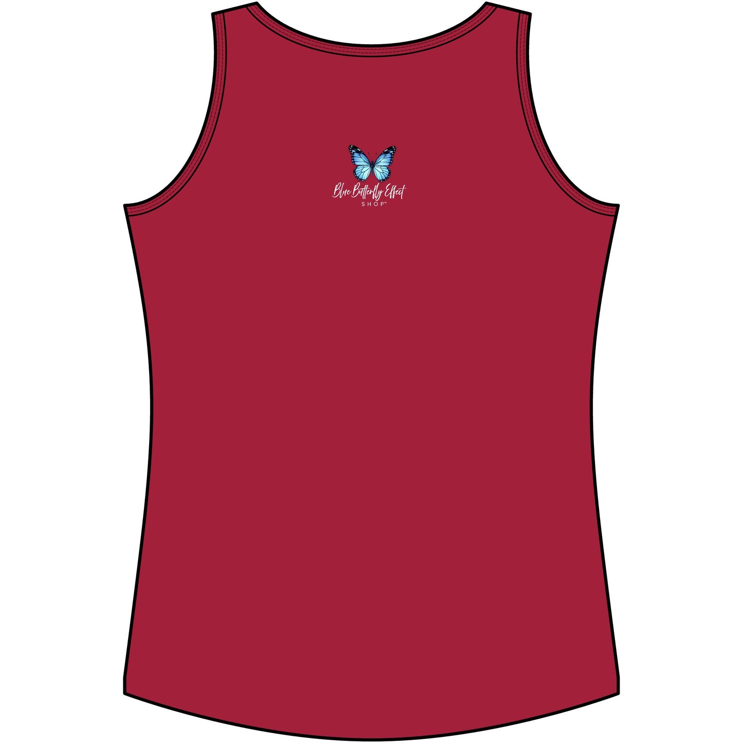 Blue Butterfly Artful Tank Top