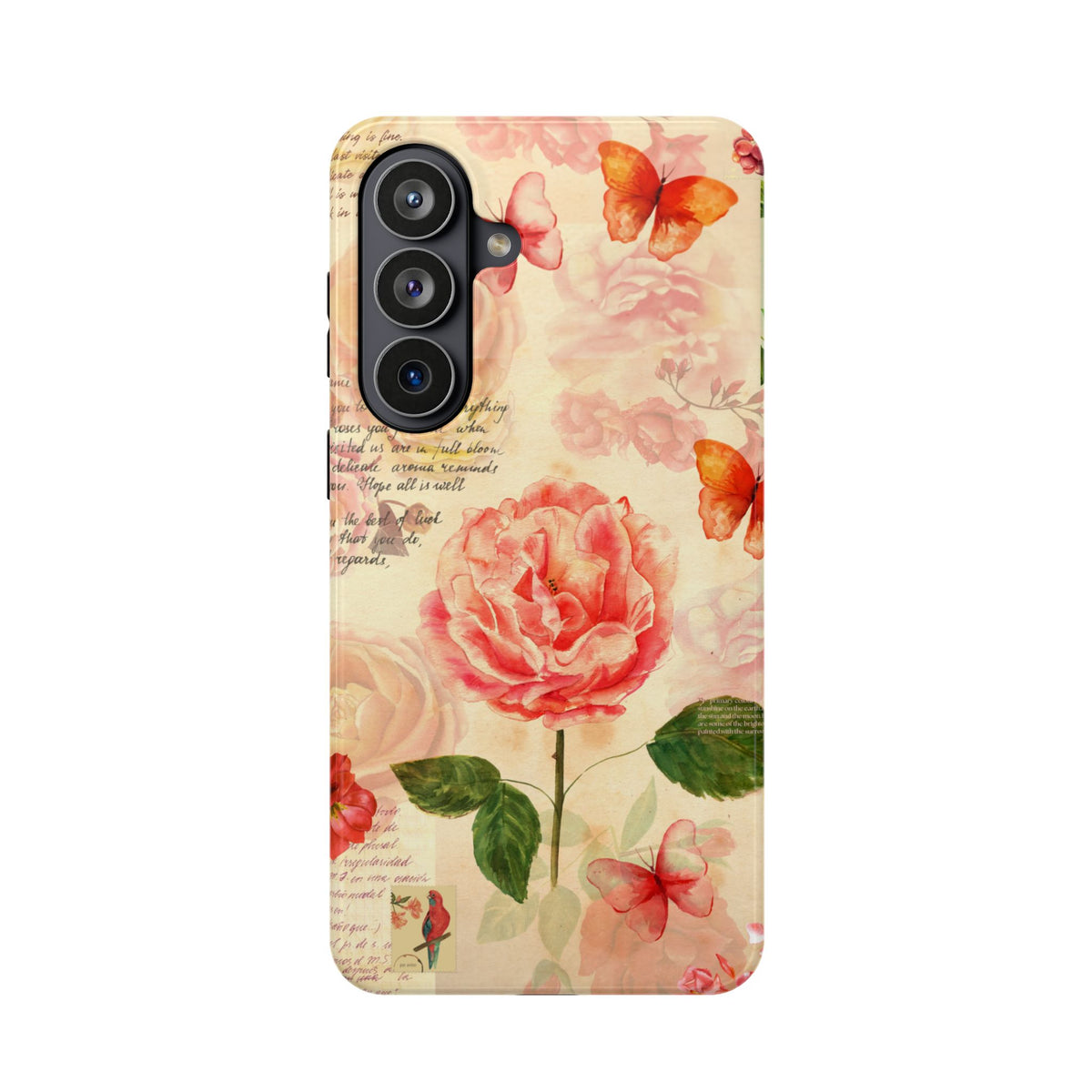 Vintage Rose & Butterflies Magnetic Phone Case - Samsung Galaxy S26