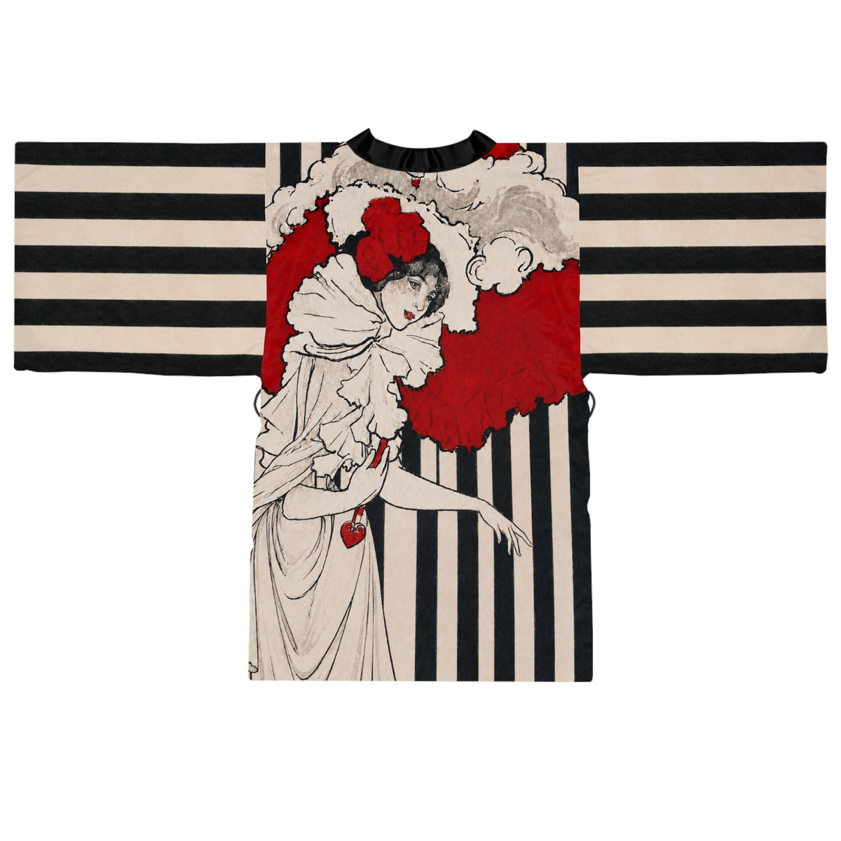 Art Nouveau: Woman in Red Hat - Kimono Robe