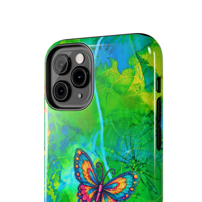Morning Meditation - Butterfly Garden Tough Phone Case