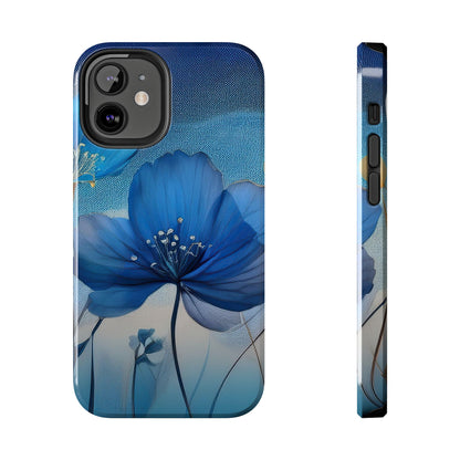 Blue Floral Tough Phone Cases