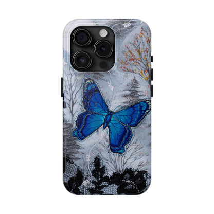 Blue Butterfly Tough Phone Cases