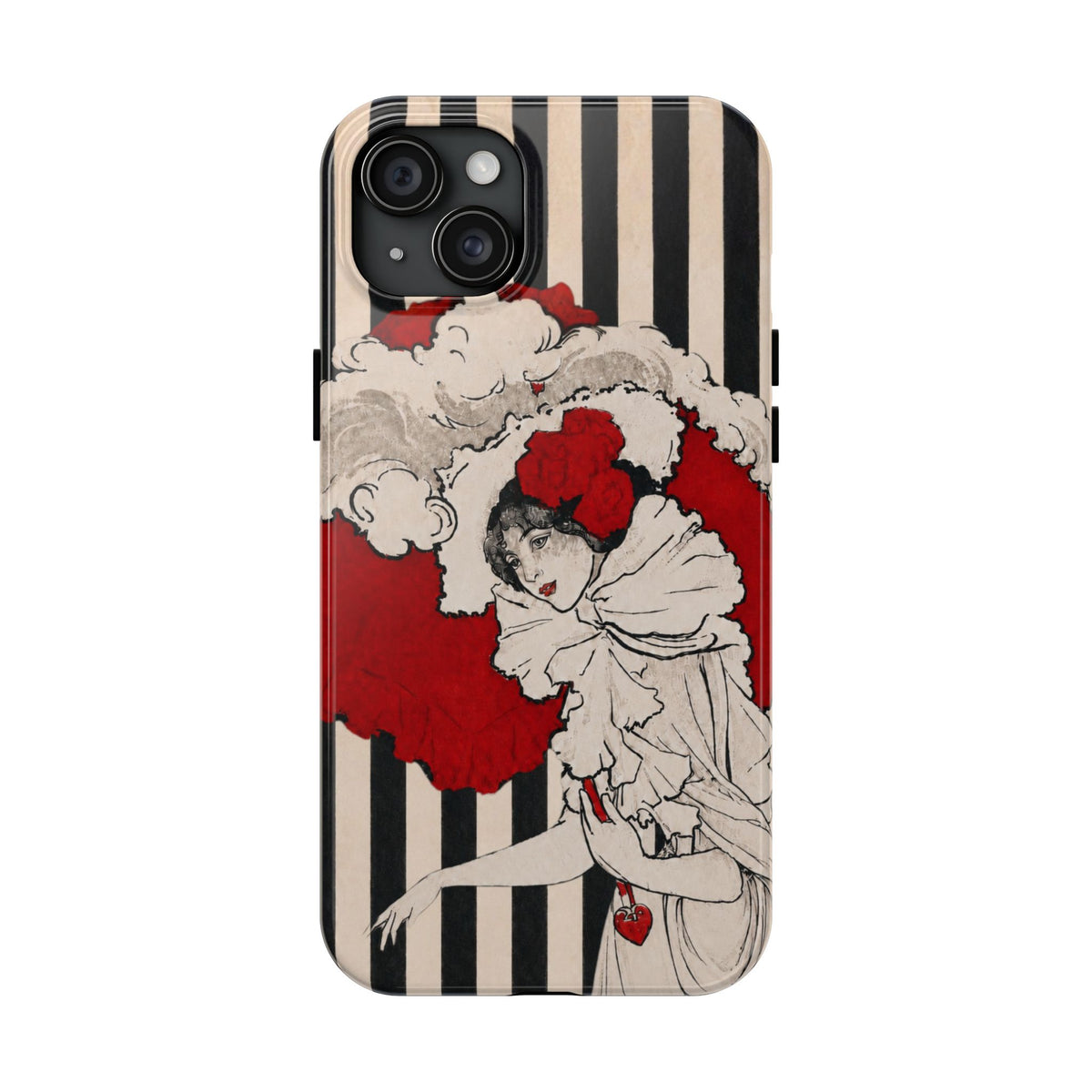 Art Nouveau Woman in Red Hat Tough Phone Cases