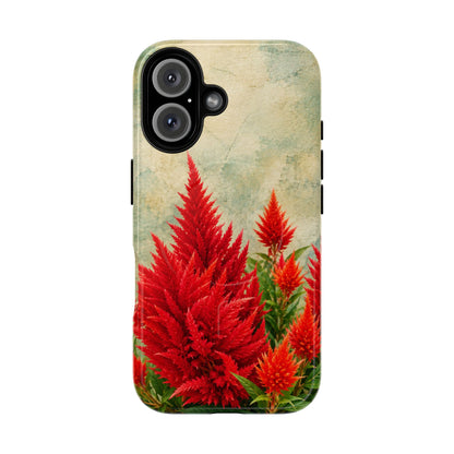 Scarlet Celosia Tough Magnetic Cases for iPhones
