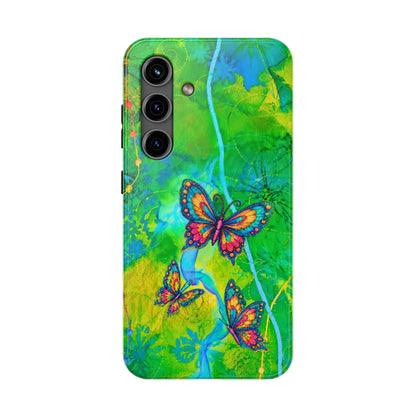 Morning Meditation - Butterfly Garden Tough Phone Case
