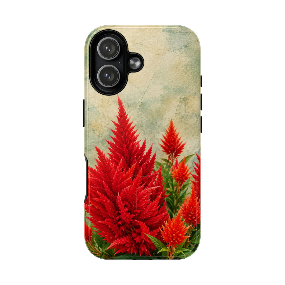 Scarlet Celosia Tough Magnetic Cases for iPhones