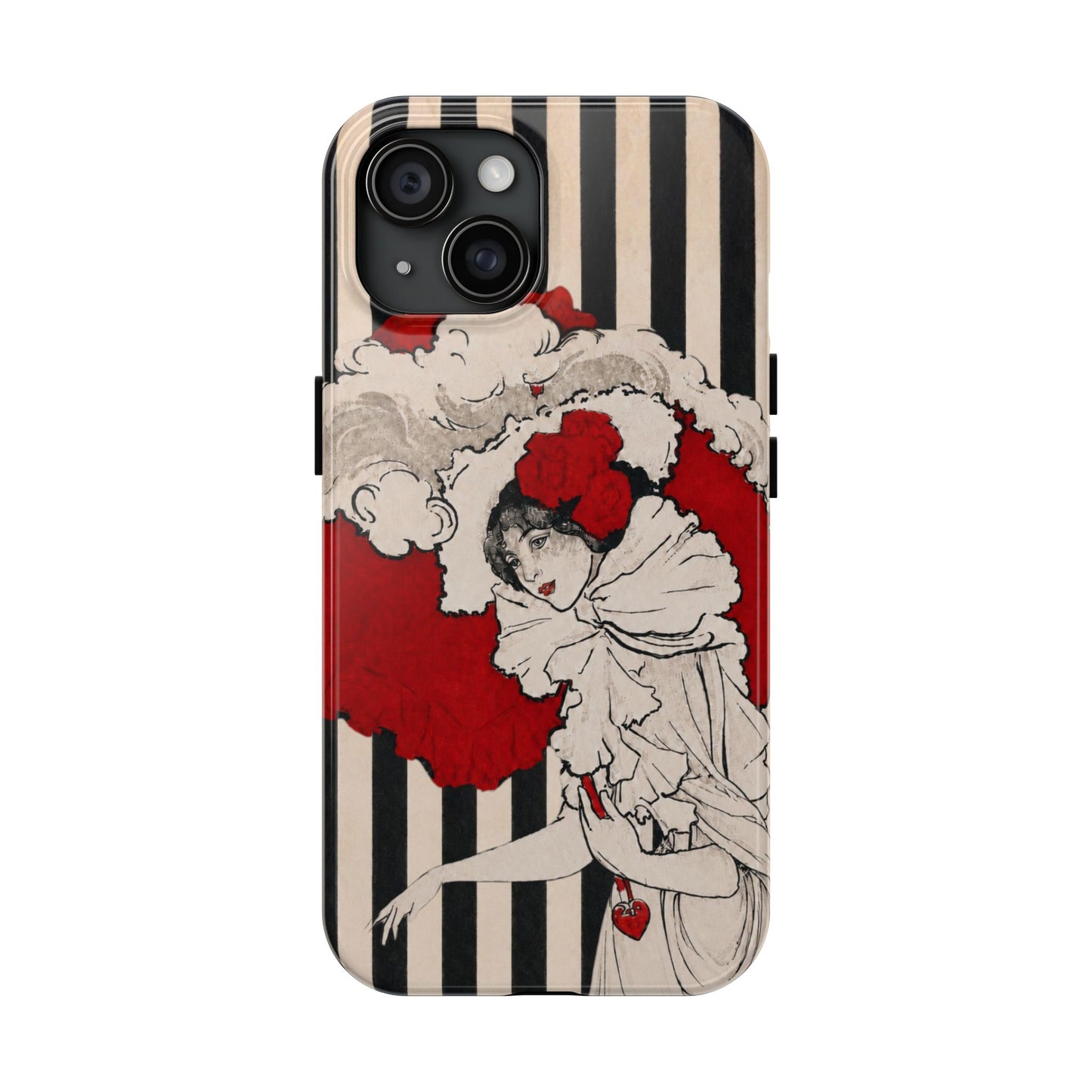 Art Nouveau Woman in Red Hat Tough Phone Cases