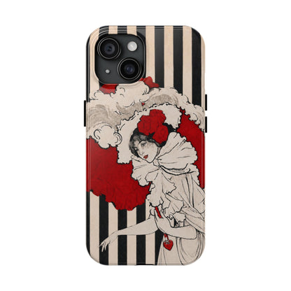 Art Nouveau Woman in Red Hat Tough Phone Cases