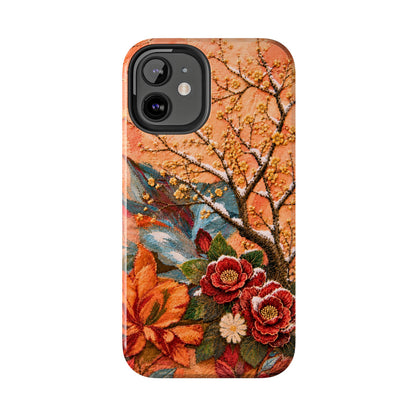 A Flower in Winter - Floral Vintage Tough Phone Case