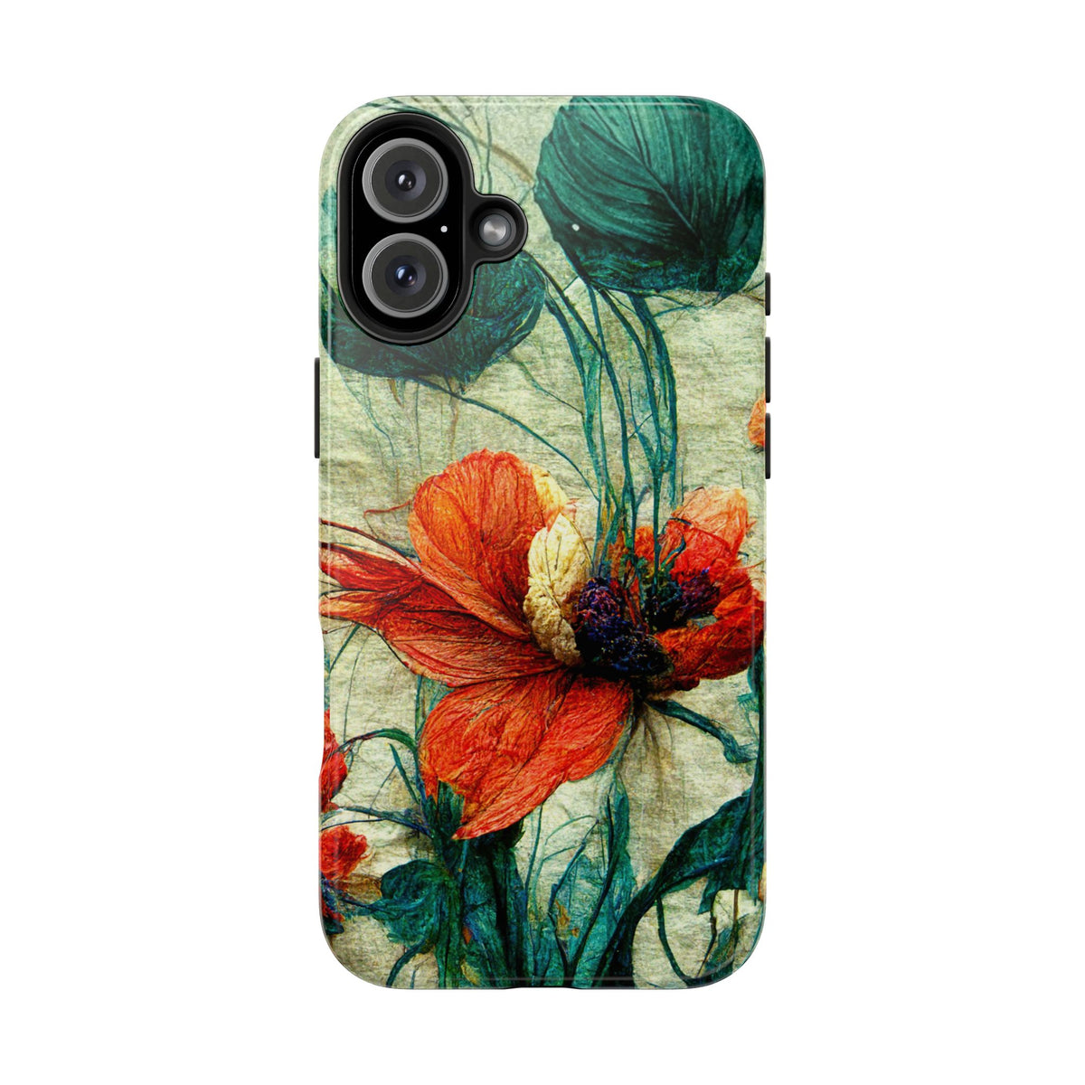 Red Flower Tough Phone Cases