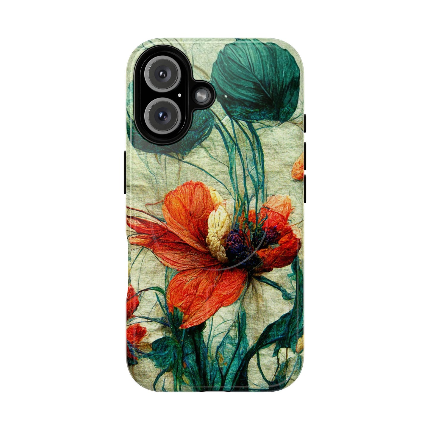 Red Flower MagSafe Phone Cases