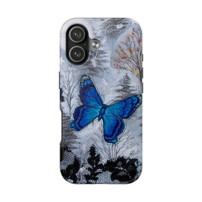 Blue Butterfly Tough Phone Cases