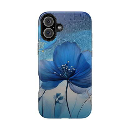 Blue Floral Tough Phone Cases