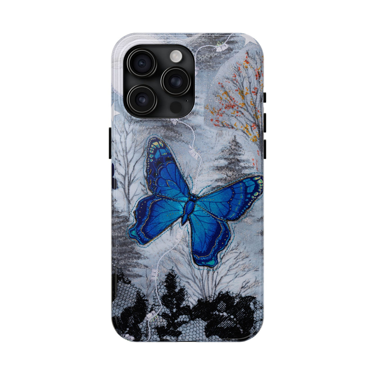 Blue Butterfly Tough Phone Cases