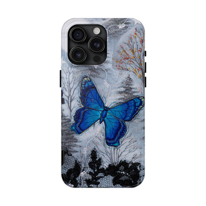 Blue Butterfly Tough Phone Cases