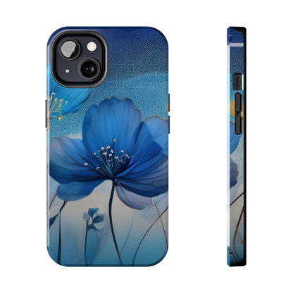 Blue Floral Tough Phone Cases
