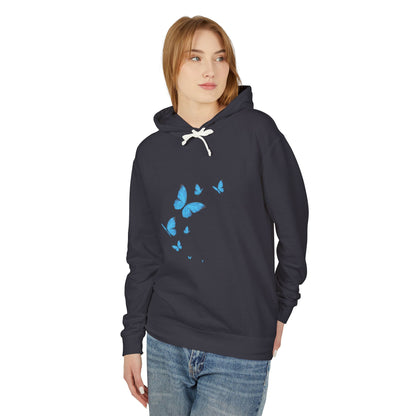 Blue Butterfly Luck - Unisex Lightweight Hoodie