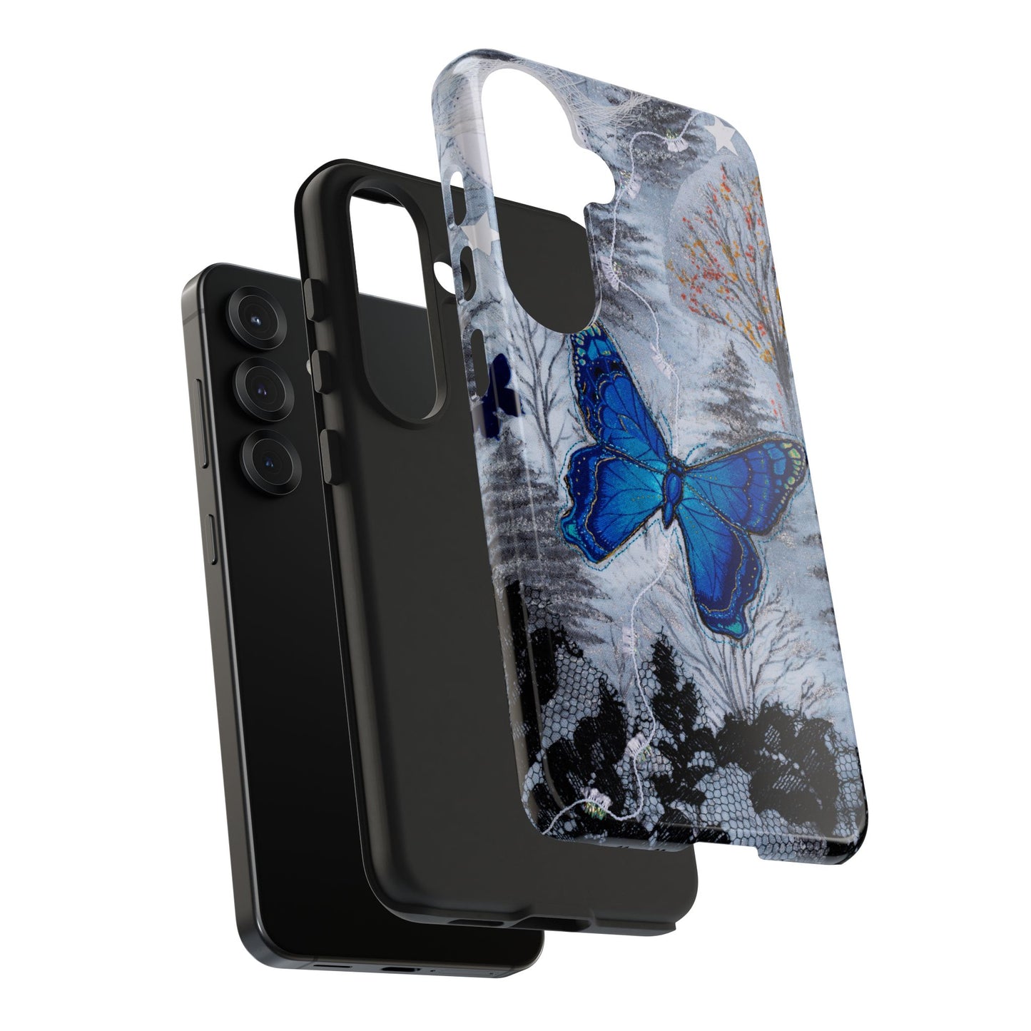 Blue Butterfly Tough Phone Cases
