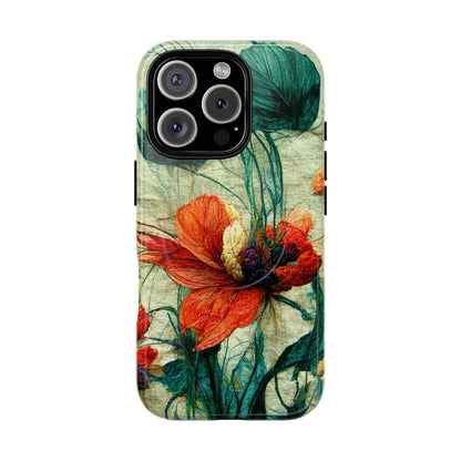 Red Flower MagSafe Phone Cases
