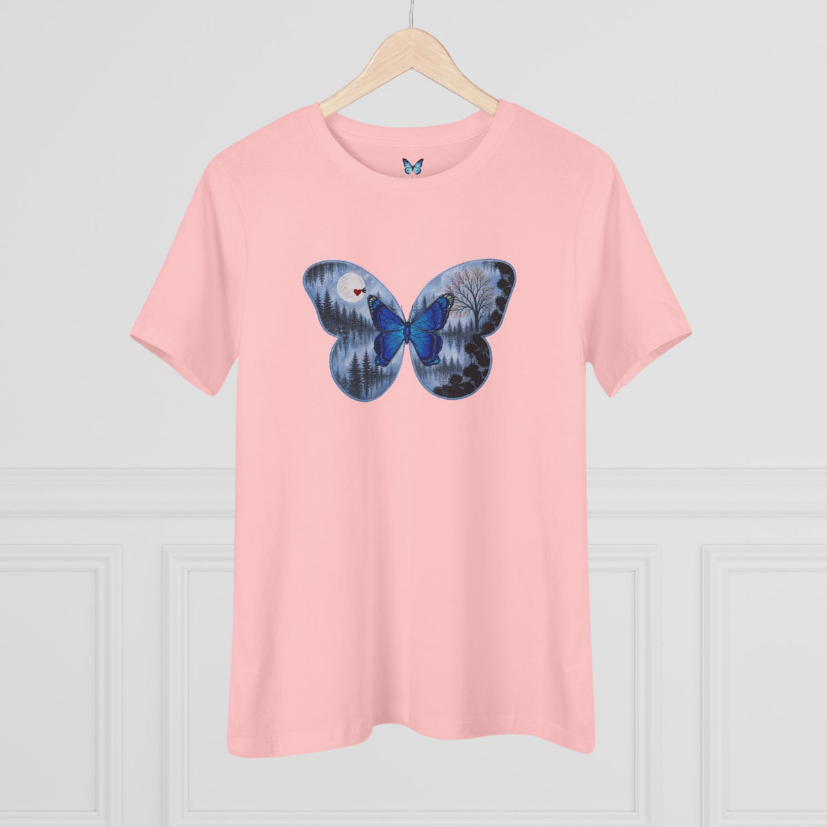 Blue Butterfly Artful Tee - Butterfly Dreamscape