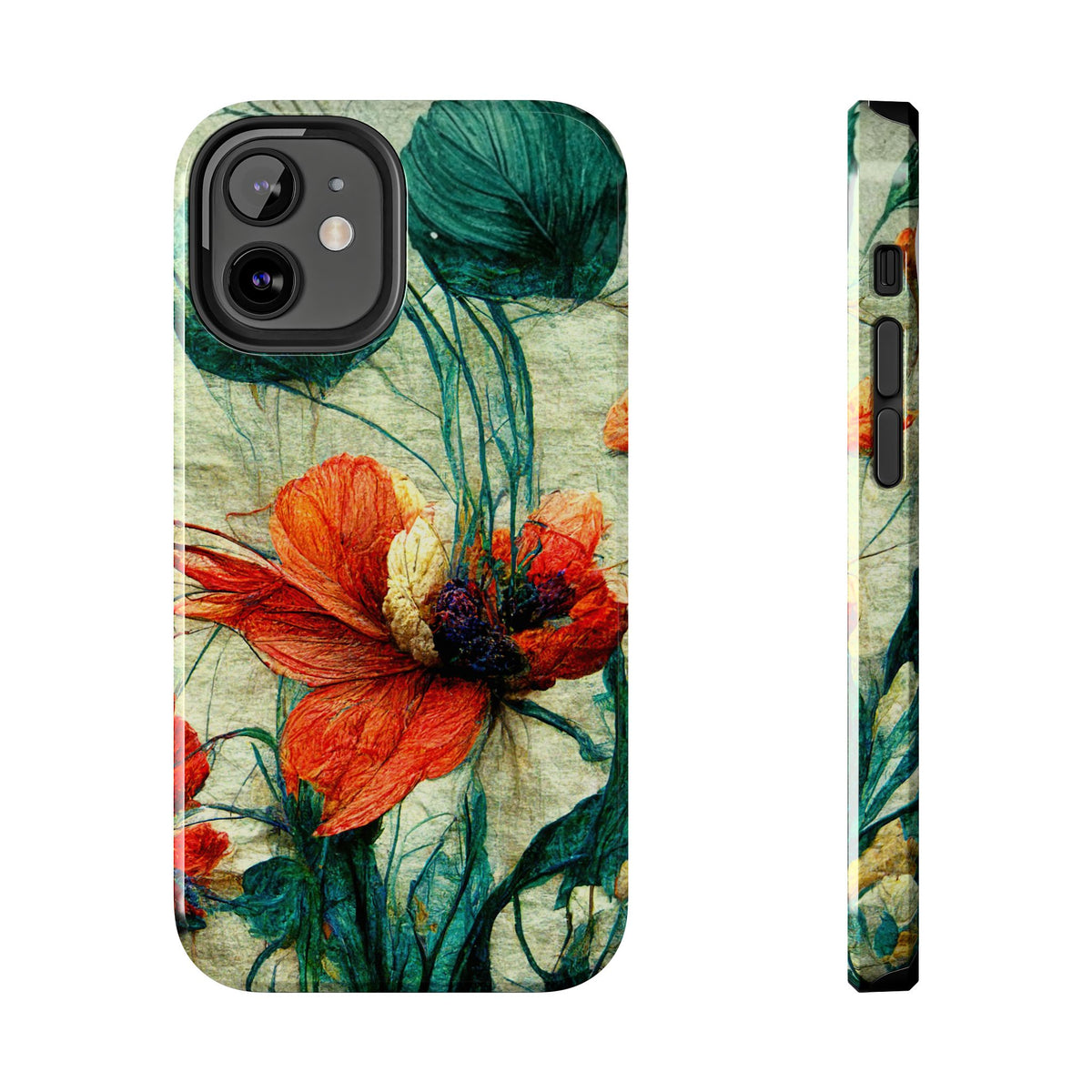 Red Flower Tough Phone Cases