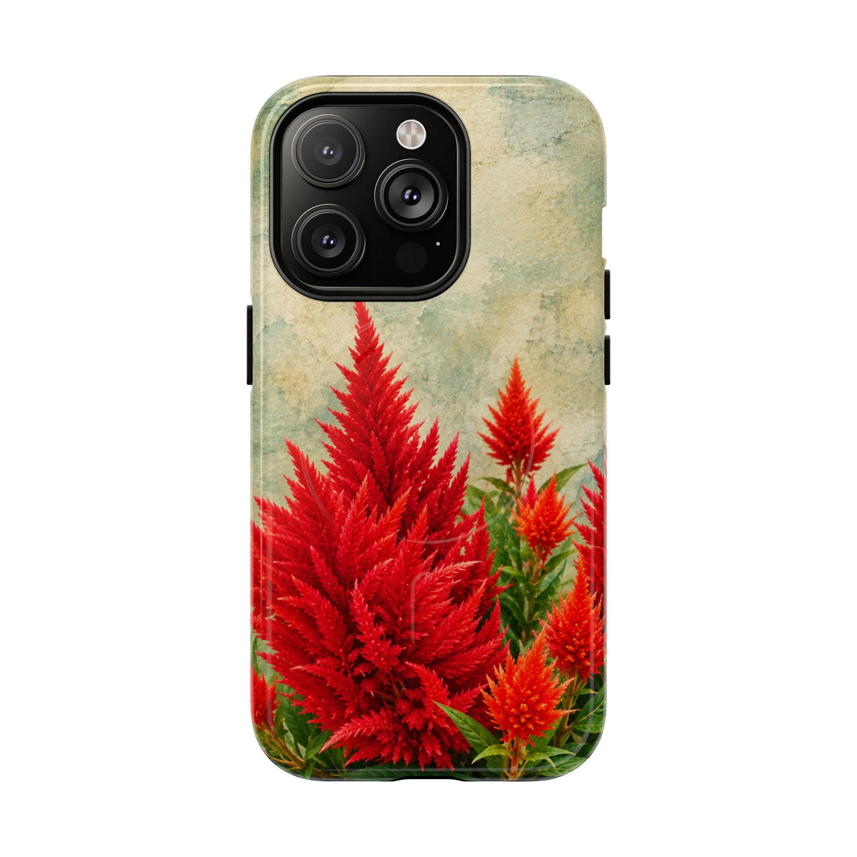 Scarlet Celosia Tough Magnetic Cases for iPhones