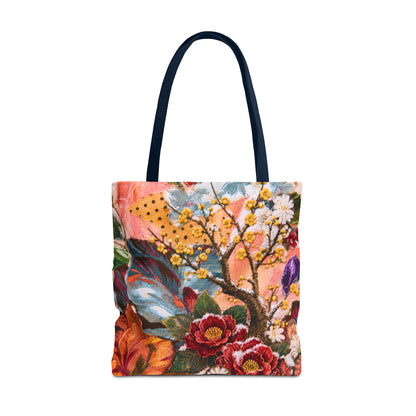 A Flower in Winter Collage Tote Bag