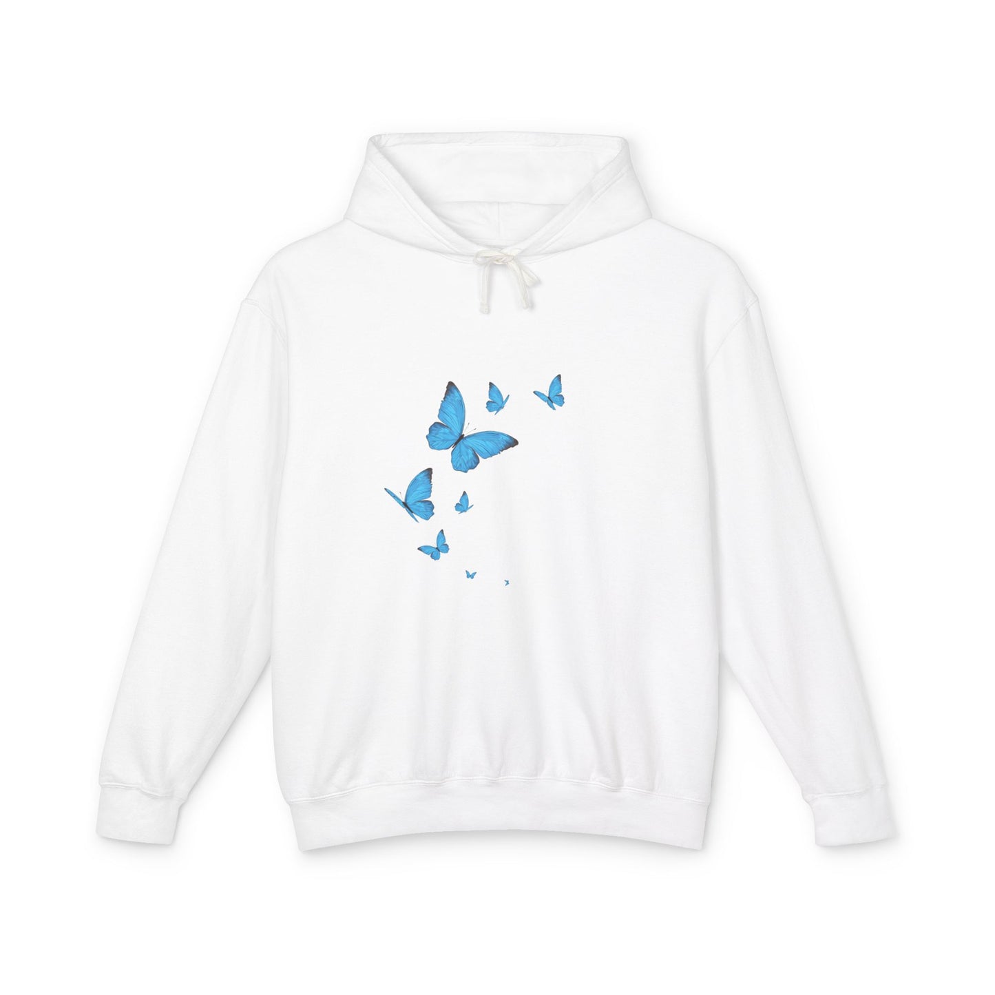 Blue Butterfly Luck - Unisex Lightweight Hoodie