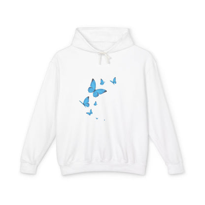 Blue Butterfly Luck - Unisex Lightweight Hoodie