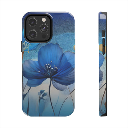 Blue Floral Tough Phone Cases