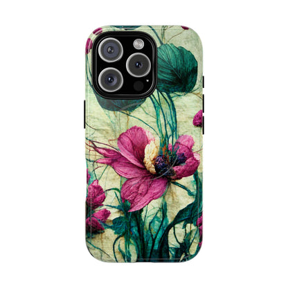 Patty's Plum Oriental Poppy Tough Magnetic Phone Cases for iPhone