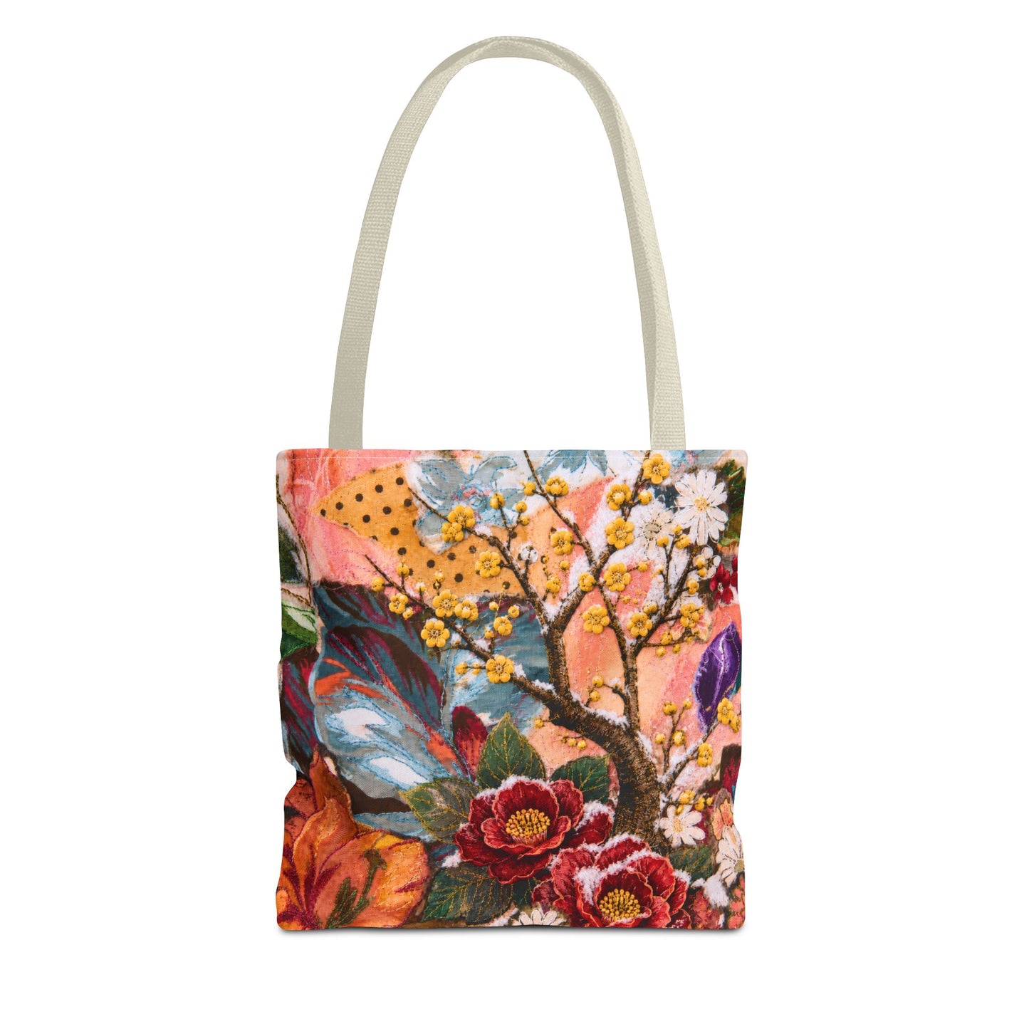 A Flower in Winter Collage Tote Bag