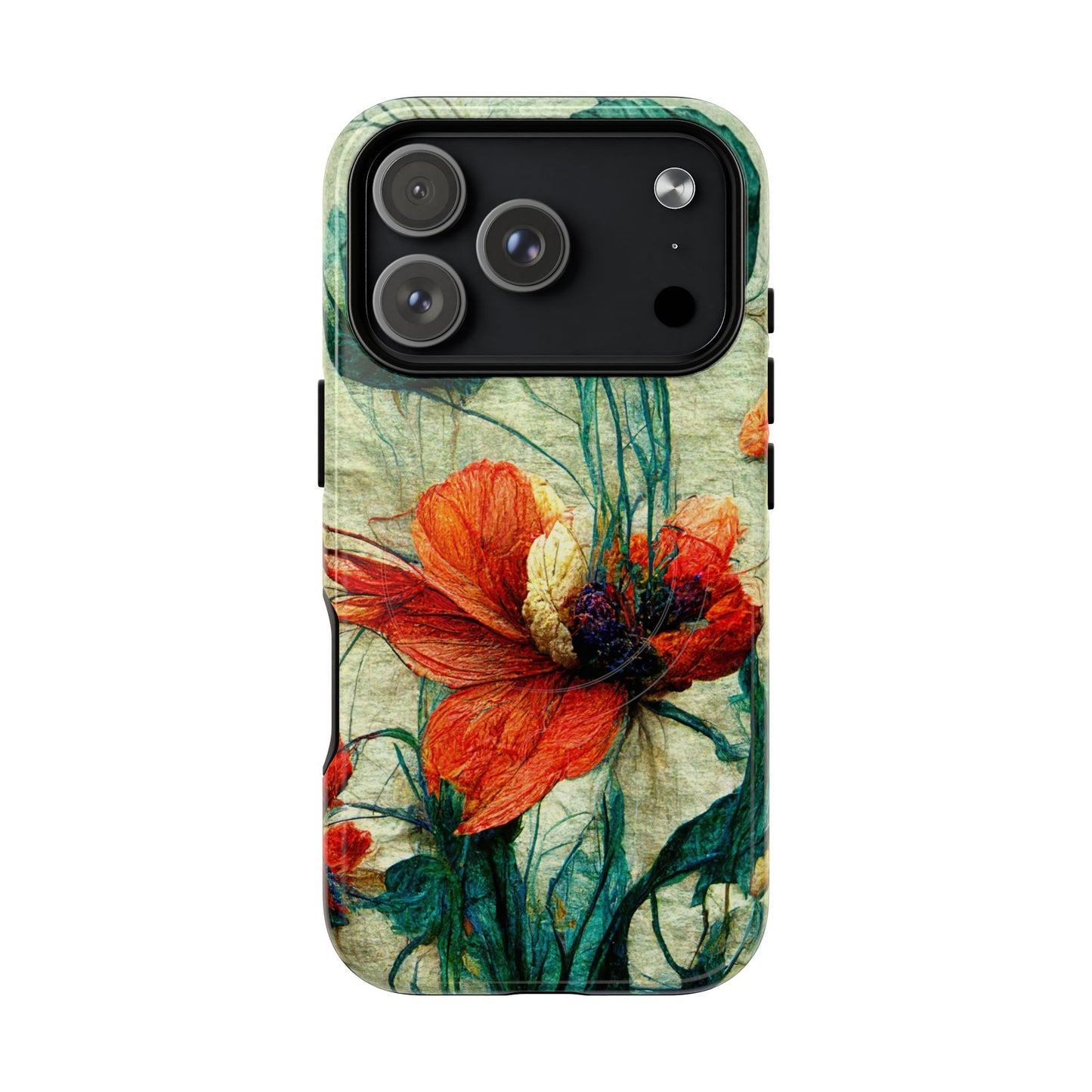 Red Flower MagSafe Phone Cases