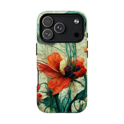 Red Flower MagSafe Phone Cases