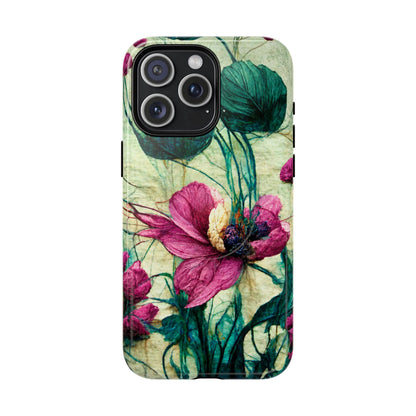 Patty's Plum Oriental Poppy Tough Magnetic Phone Cases for iPhone