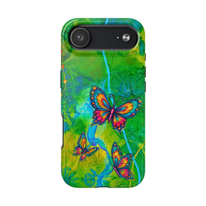 Morning Meditation - Butterfly Garden Tough Phone Case