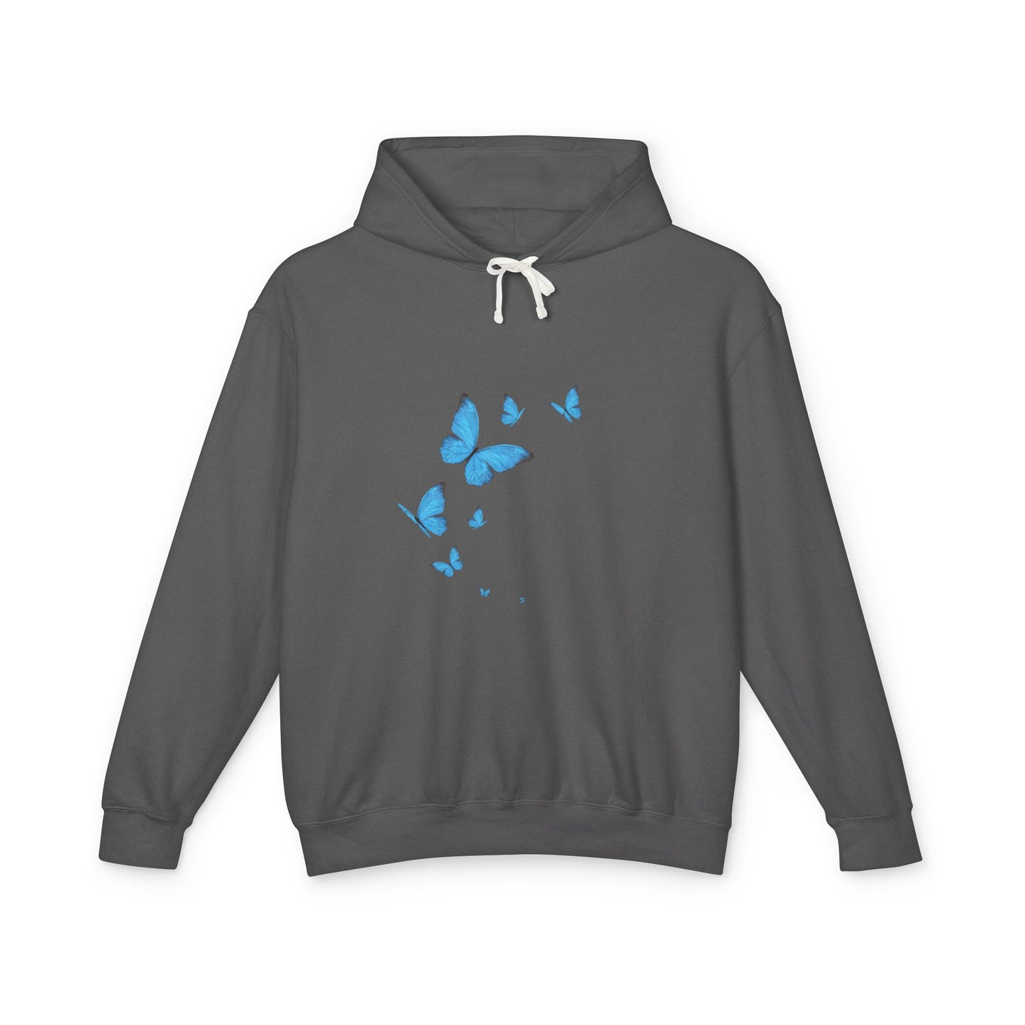 Blue Butterfly Luck - Unisex Lightweight Hoodie