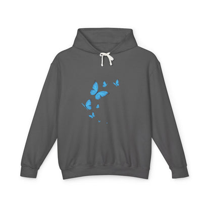 Blue Butterfly Luck - Unisex Lightweight Hoodie