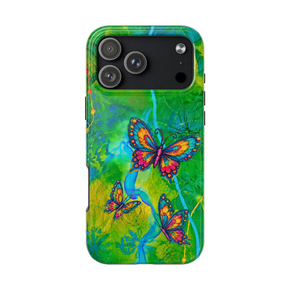 Morning Meditation - Butterfly Garden Tough Phone Case