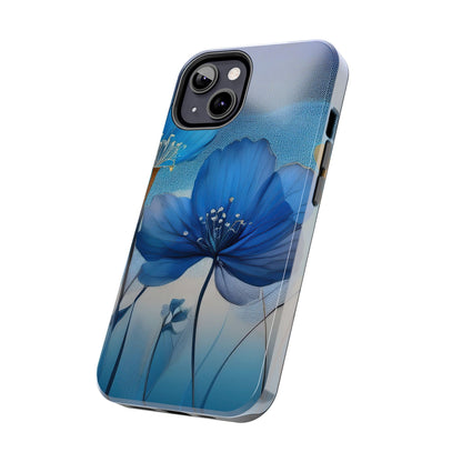 Blue Floral Tough Phone Cases