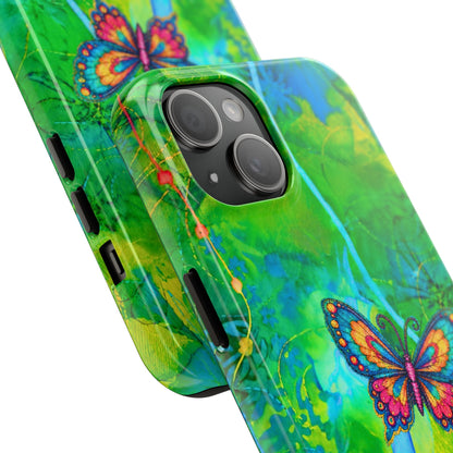 Morning Meditation - Butterfly Garden Tough Phone Case