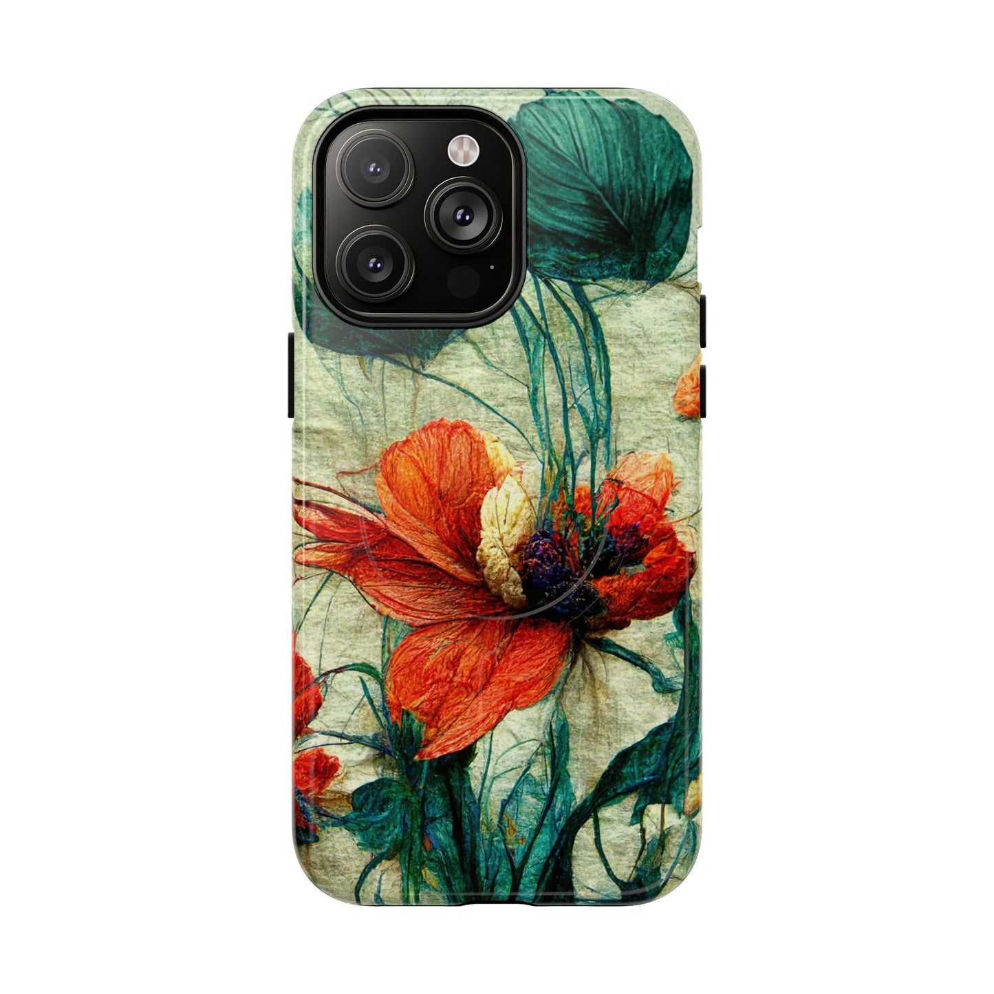 Red Flower MagSafe Phone Cases
