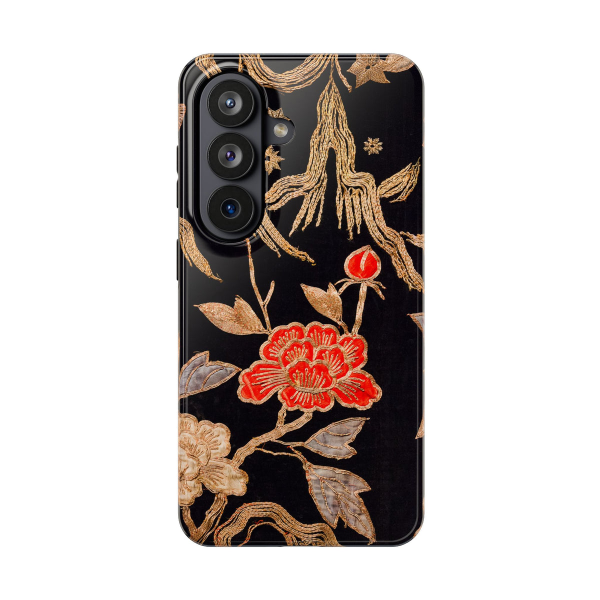 Red Peony and Gold Blossom Tough Phone Cases