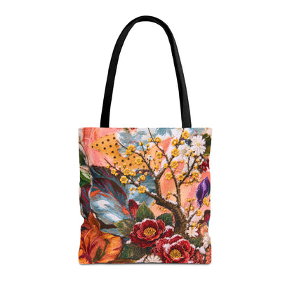 A Flower in Winter Collage Tote Bag