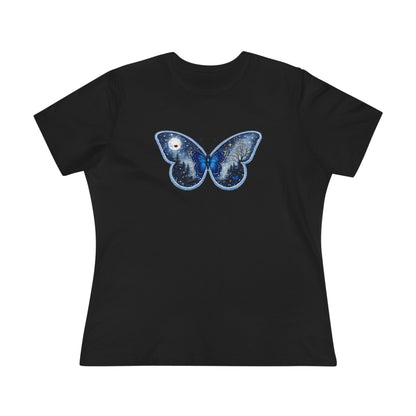 Blue Butterfly Artful Tee - Butterfly Dreamscape