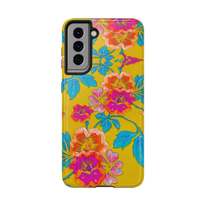 Golden Garden Bloom Tough Phone Cases