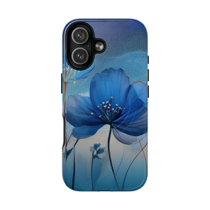 Blue Floral MagSafe Phone Cases